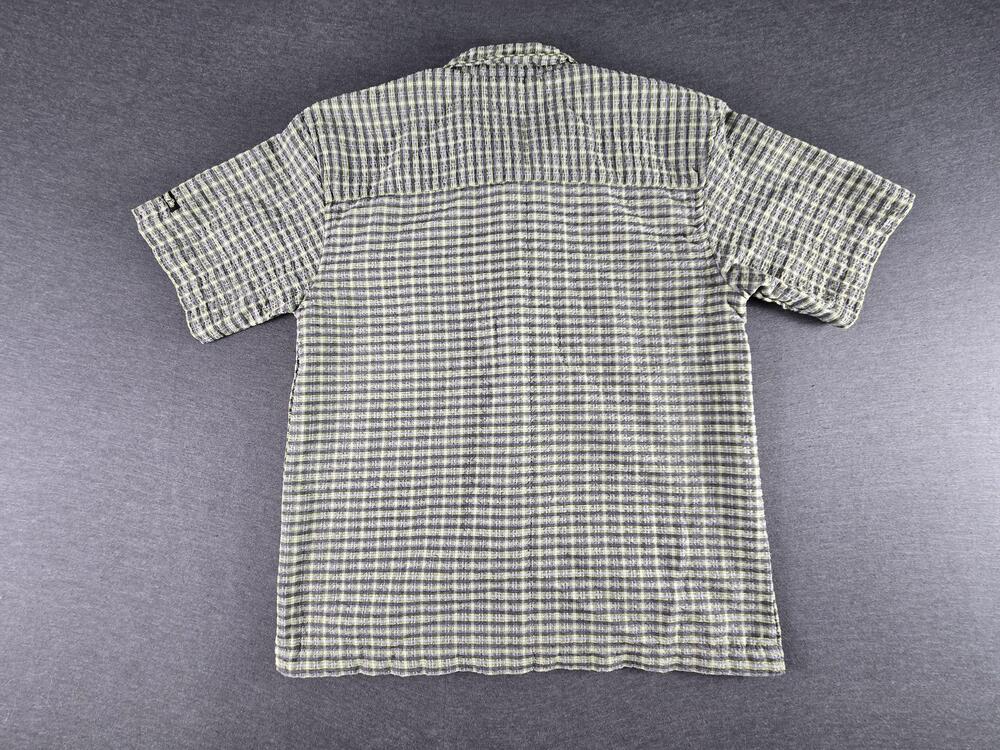Jimmy'Z Shirt Mens Medium Gray Plaid Short Sleeve Button Up Vtg Skateboard - Picture 6 of 8